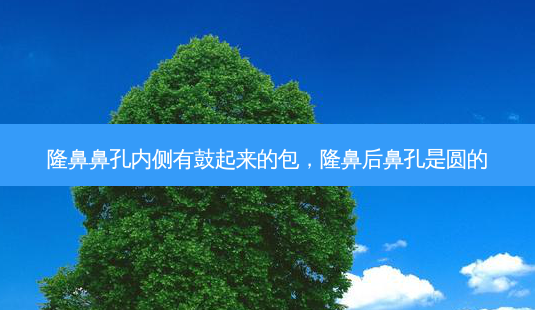 隆鼻鼻孔内侧有鼓起来的包,隆鼻后鼻孔是圆的-第1张图片-容颜讯 隆鼻鼻孔内侧有鼓起来的包,隆鼻后鼻孔是圆的-第1张图片-容颜讯