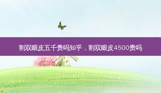 割双眼皮五千贵吗知乎,割双眼皮4500贵吗-第1张图片-容颜讯 割双眼皮五千贵吗知乎,割双眼皮4500贵吗-第1张图片-容颜讯