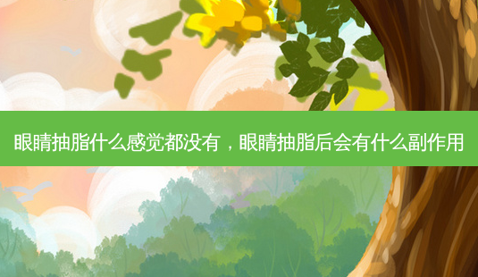 眼睛抽脂什么感觉都没有,眼睛抽脂后会有什么副作用-第1张图片-容颜讯 眼睛抽脂什么感觉都没有,眼睛抽脂后会有什么副作用-第1张图片-容颜讯