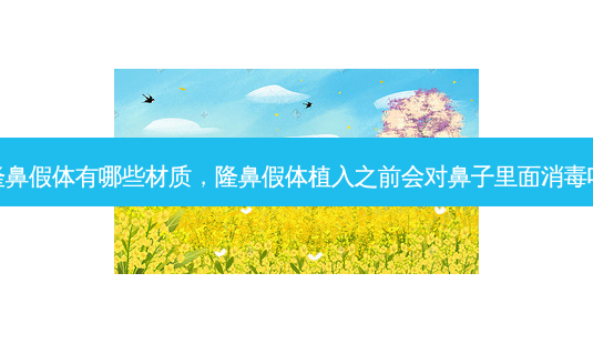 隆鼻假体有哪些材质,隆鼻假体植入之前会对鼻子里面消毒吗-第1张图片-容颜讯 隆鼻假体有哪些材质,隆鼻假体植入之前会对鼻子里面消毒吗-第1张图片-容颜讯