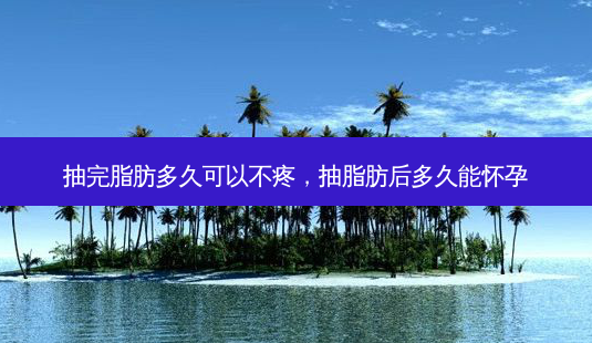 抽完脂肪多久可以不疼,抽脂肪后多久能怀孕-第1张图片-容颜讯 抽完脂肪多久可以不疼,抽脂肪后多久能怀孕-第1张图片-容颜讯