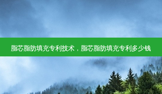 脂芯脂肪填充专利技术,脂芯脂肪填充专利多少钱-第1张图片-容颜讯 脂芯脂肪填充专利技术,脂芯脂肪填充专利多少钱-第1张图片-容颜讯