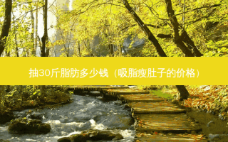 抽30斤脂肪多少钱（吸脂瘦肚子的价格）