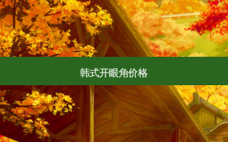 韩式开眼角价格