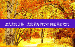 激光去痣价格（去痣好的 ***  目前有效的）
