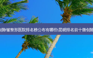 昆明好的微创除皱整形医院排名榜公布有哪些(昆明排名前十微创除皱整形医院)