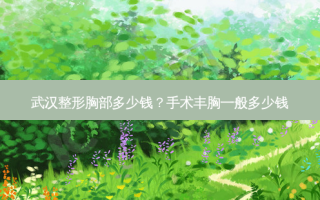 武汉整形胸部多少钱？手术丰胸一般多少钱