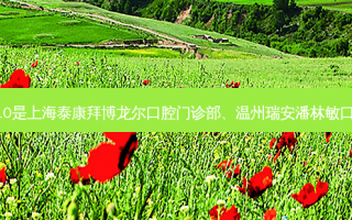 国内十大牙科医院排行展示:top10是上海泰康拜博龙尔口腔门诊部、温州瑞安潘林敏口腔、东莞大朗爱雅健口腔门诊部