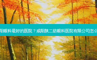 咸阳眼科好的医院？咸阳陕二纺眼科医院有限公司怎么样