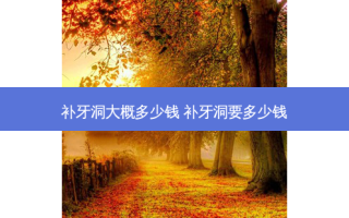 补牙洞大概多少钱 补牙洞要多少钱