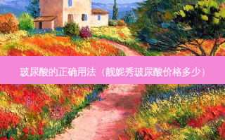 玻尿酸的正确用法（靓妮秀玻尿酸价格多少）