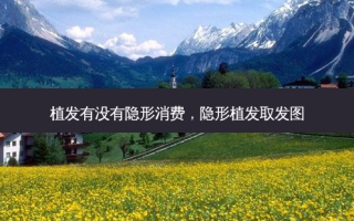 植发有没有隐形消费，隐形植发取发图