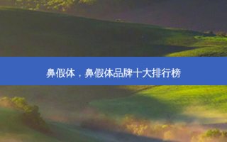 鼻假体，鼻假体品牌十大排行榜