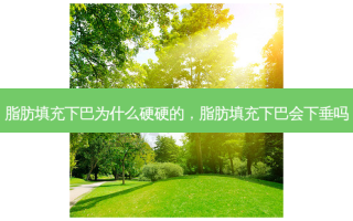 脂肪填充下巴为什么硬硬的，脂肪填充下巴会下垂吗