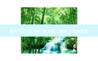 硅胶下巴可以放一辈子吗，硅胶下巴恢复期