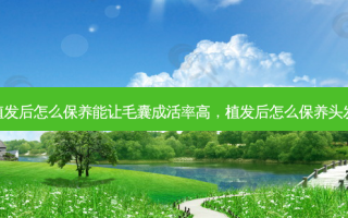 植发后怎么保养能让毛囊成活率高，植发后怎么保养头发