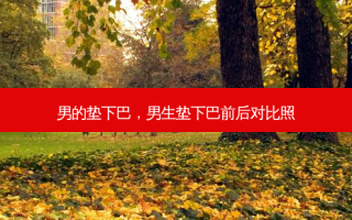 男的垫下巴，男生垫下巴前后对比照