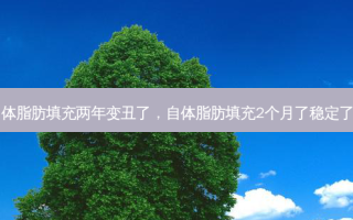 自体脂肪填充两年变丑了，自体脂肪填充2个月了稳定了吗