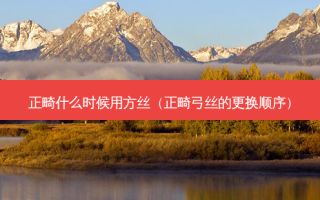 正畸什么时候用方丝（正畸弓丝的更换顺序）