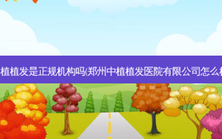 中植植发是正规机构吗(郑州中植植发医院有限公司怎么样)
