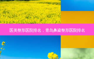 医美整形医院排名，青岛鼻梁整形医院排名