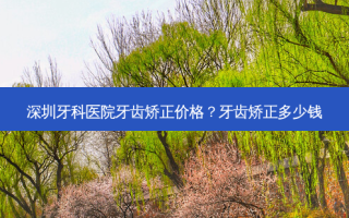 深圳牙科医院牙齿矫正价格？牙齿矫正多少钱