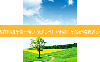 现在种植牙齿一颗大概多少钱（牙齿种牙的价格要多少）