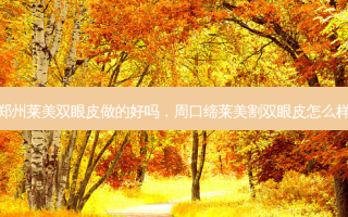 郑州莱美双眼皮做的好吗，周口缔莱美割双眼皮怎么样