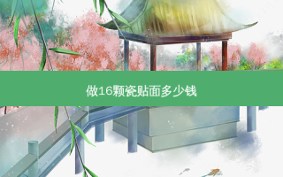 做16颗瓷贴面多少钱