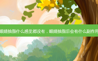 眼睛抽脂什么感觉都没有，眼睛抽脂后会有什么副作用