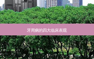 牙周病的四大临床表现