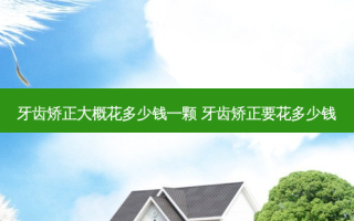 牙齿矫正大概花多少钱一颗 牙齿矫正要花多少钱