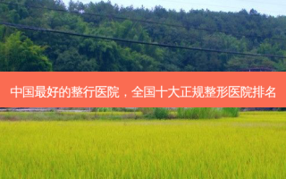 中国 *** 好的整行医院，全国十大正规整形医院排名