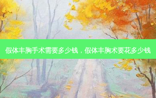 假体丰胸手术需要多少钱，假体丰胸术要花多少钱