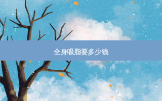 全身吸脂要多少钱