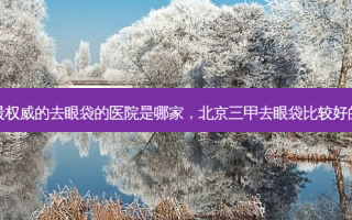 北京 ***  *** 的去眼袋的医院是哪家，北京三甲去眼袋比较好的医院