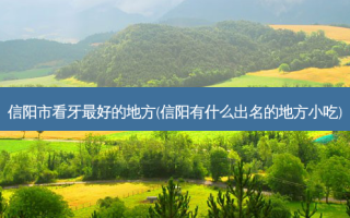 信阳市看牙好的地方(信阳有什么出名的地方小吃)