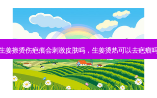 生姜擦烫伤疤痕会 *** 皮肤吗，生姜烫热可以去疤痕吗