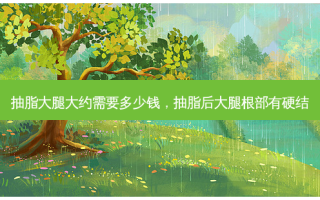 抽脂大腿大约需要多少钱，抽脂后大腿根部有硬结