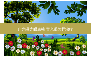 广角激光眼底镜 青光眼怎样