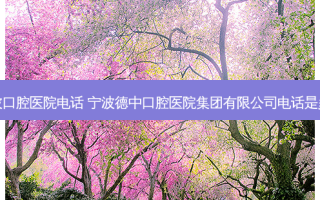 宁波口腔医院 ***  宁波德中口腔医院集团有限公司 *** 是多少