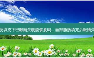 脂肪填充下巴眼睛失明能恢复吗，面部脂肪填充后眼睛失明