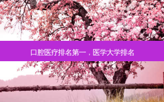 口腔医疗 *** ，医学大学排名