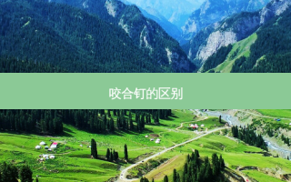 咬合钉的区别