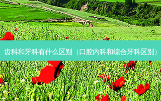 齿科和牙科有什么区别（口腔内科和综合牙科区别）