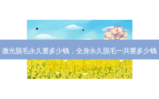 激光脱毛永久要多少钱，全身永久脱毛一共要多少钱