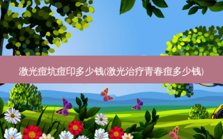 激光痘坑痘印多少钱(激光青春痘多少钱)
