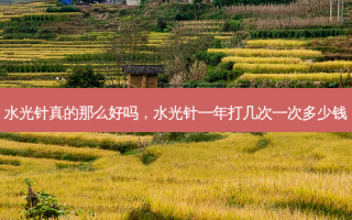 水光针真的那么好吗，水光针一年打几次一次多少钱