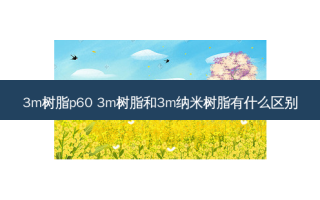 3m树脂p60 3m树脂和3m纳米树脂有什么区别