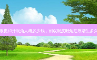 割双眼皮和开眼角大概多少钱，割双眼皮眼角疤痕增生多久消失